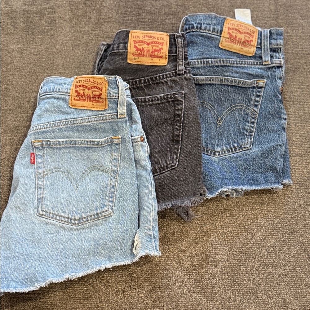 Levi's 501 Button Fly Denim Shorts Bundle - Picture 2 of 16